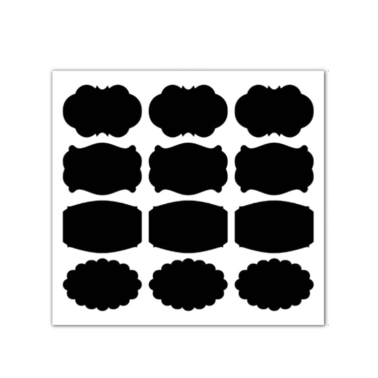 50 Sets Erasable Waterproof Removable Bottle Can PVC Blackboard Sticker