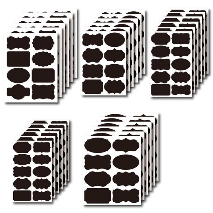 50 Sets Erasable Waterproof Removable Bottle Can PVC Blackboard Sticker