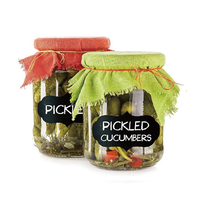 50 Sets Erasable Waterproof Removable Bottle Can PVC Blackboard Sticker