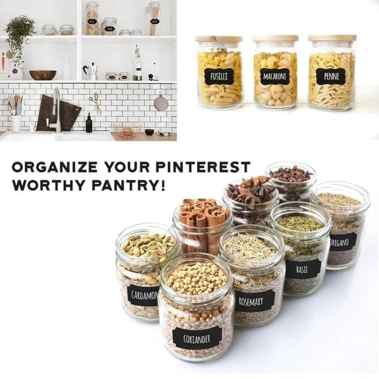 50 Sets Erasable Waterproof Removable Bottle Can PVC Blackboard Sticker