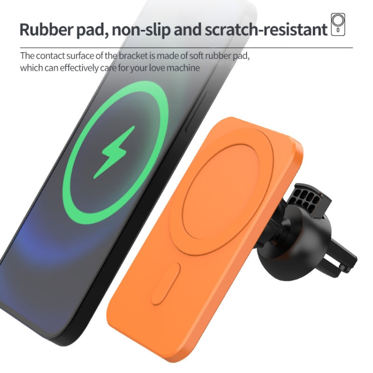 N16 10W Car Air Outlet + Suction Cup Magsafe Magnetic Wireless Charger Mobile Phone Holder For IPhone 12 Series