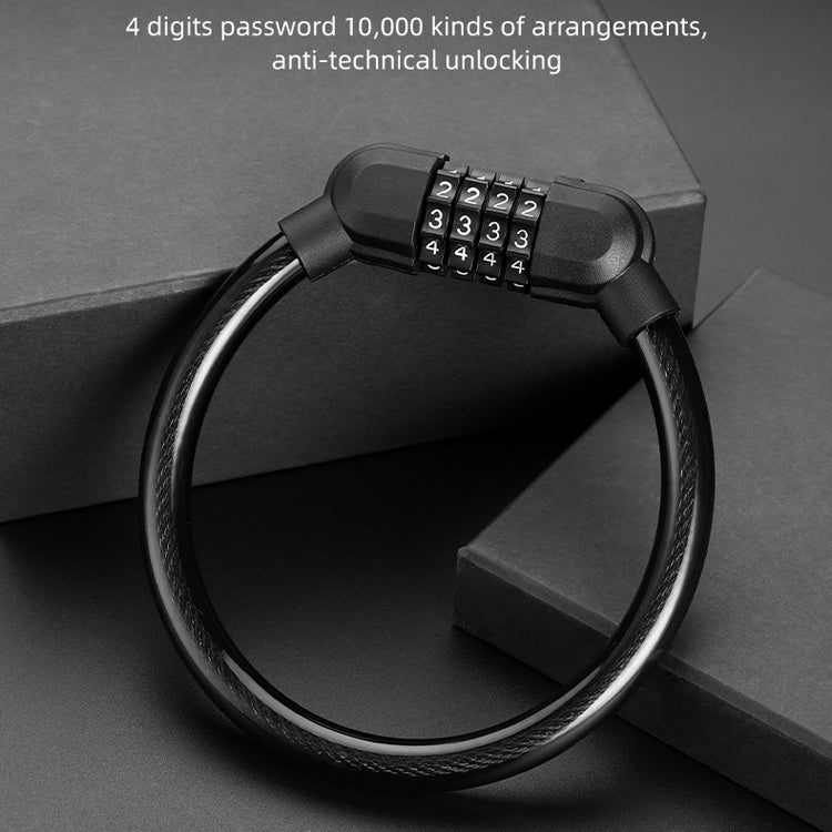 Bicycle Portable Four Password Ring Locks Outdoor Anti-Theft Lock