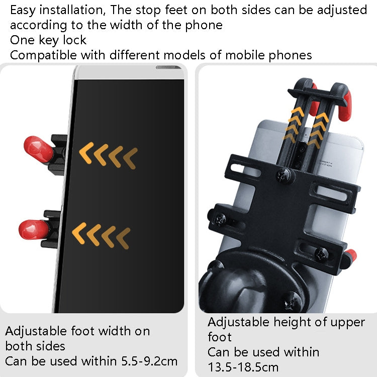 Motorcycle Metal Navigation Mobile Phone Bracket,Style: