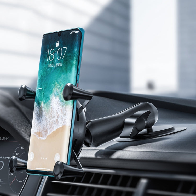 Curved Adhesive Car Instrument Table Bracket Car Mobile Phone Bracket Plastic Clamp Arm Style: