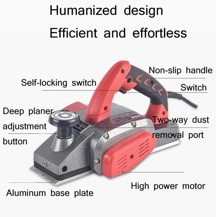 Portable Multifunctional Electric Wood Planer Household Desktop Woodworking Electric Push Planing Tool,EU Plug