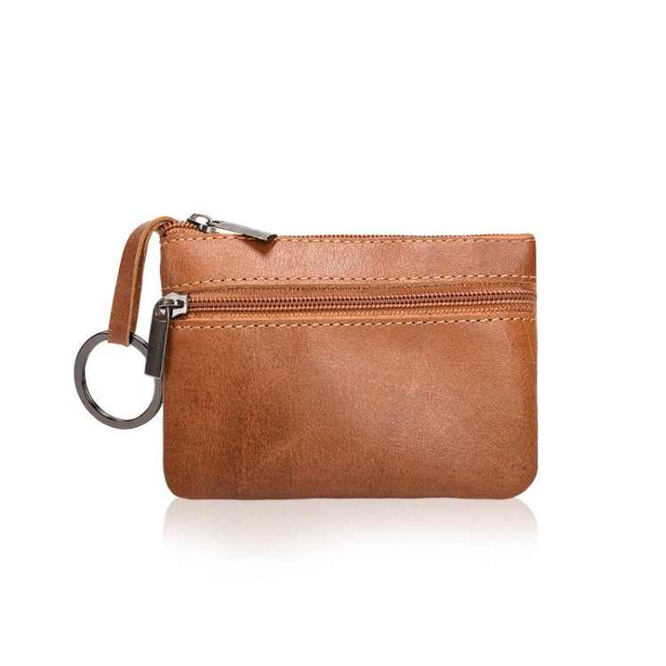 AP122 Leather Mini Multifunctional Coin Purse Small Card Holder Retro Zipper Short Clutch