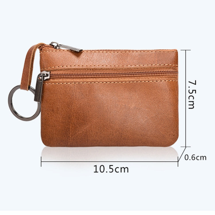 AP122 Leather Mini Multifunctional Coin Purse Small Card Holder Retro Zipper Short Clutch