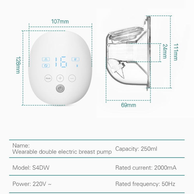 Wearable Automatic Breast Pump Massage Hands-free Invisible Wireless Large Suction Breast Pump