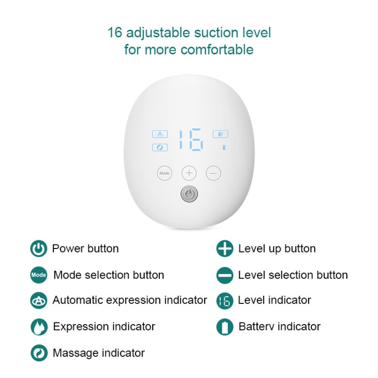 Wearable Automatic Breast Pump Massage Hands-free Invisible Wireless Large Suction Breast Pump