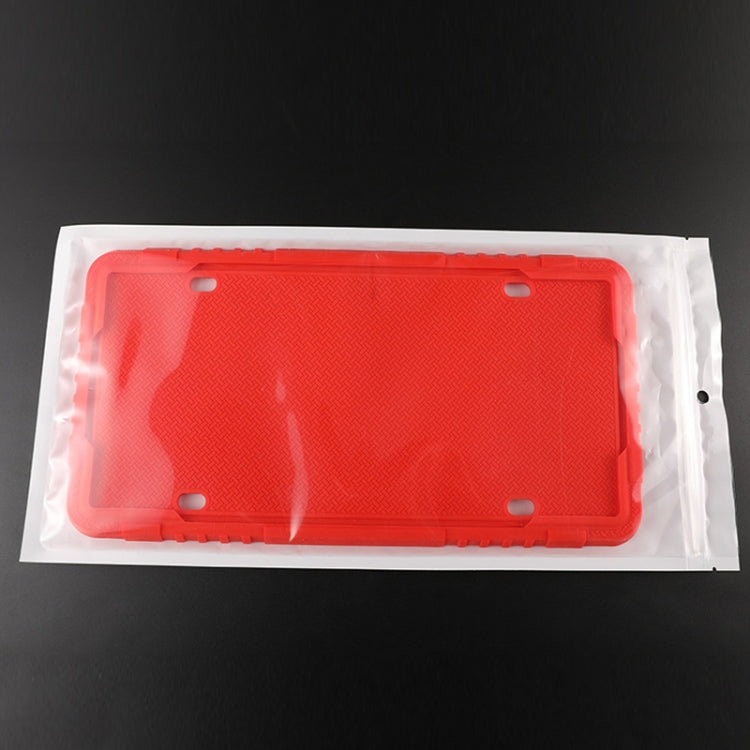 2 Sets Waterproof Rustproof Non-damaging Car Paint Silicone License Plate Frame
