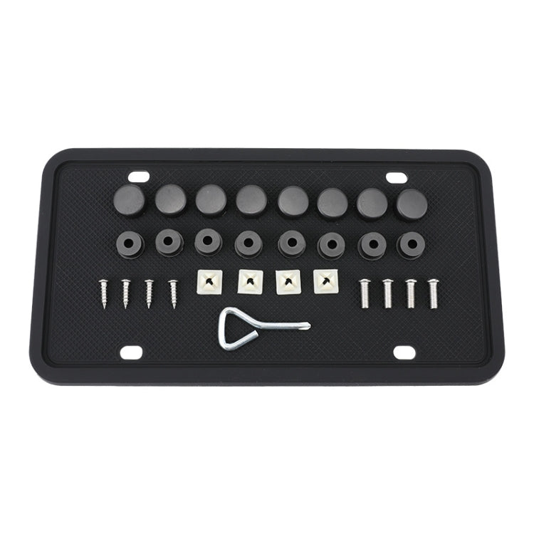 2 Sets Waterproof Rustproof Non-damaging Car Paint Silicone License Plate Frame