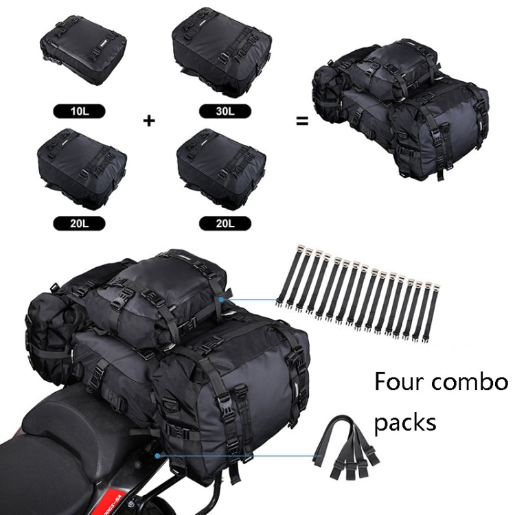 Rhinowalk Multi-Function Motorcycle Rear Seat Bag Combination Rear Shelf Pannier