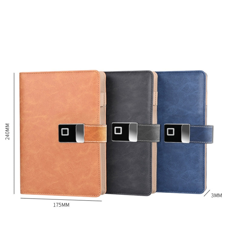 A5 Multi-Function Fingerprint Unlocking Notebook Can Record 10 Fingerprints, Fingerprint Lock + 16G U Disk, Only With Fingerprint Lock