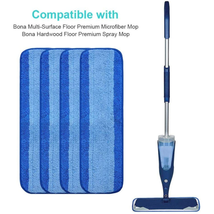 2 PCS Fiber Mop Cleaning Pad Wet And Dry Flat Mop Cloth Suitable For Bona Series