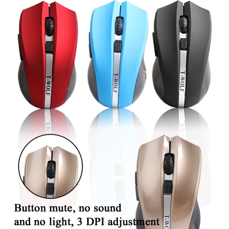 T-WOLF Q5 2.4GHz 5-Buttons 2000 DPI Wireless Mouse Silent And Non-Light Gaming Office Mouse For Computer PC Laptop