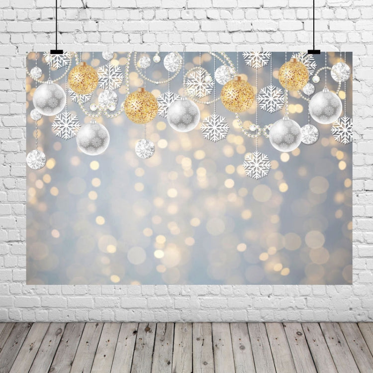 2.1m X 1.5m Christmas Ball Snowflake Party Decorative Photography Background