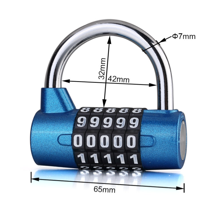 Large 5 Digit Combination Gym Cabinets Password Lock Tool Box Door Padlock