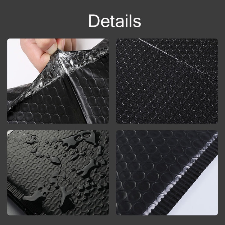 100 PCS Black Co-Extrusion Film Bubble Bag Logistics Packaging Shockproof Express Bag 15x20+4cm