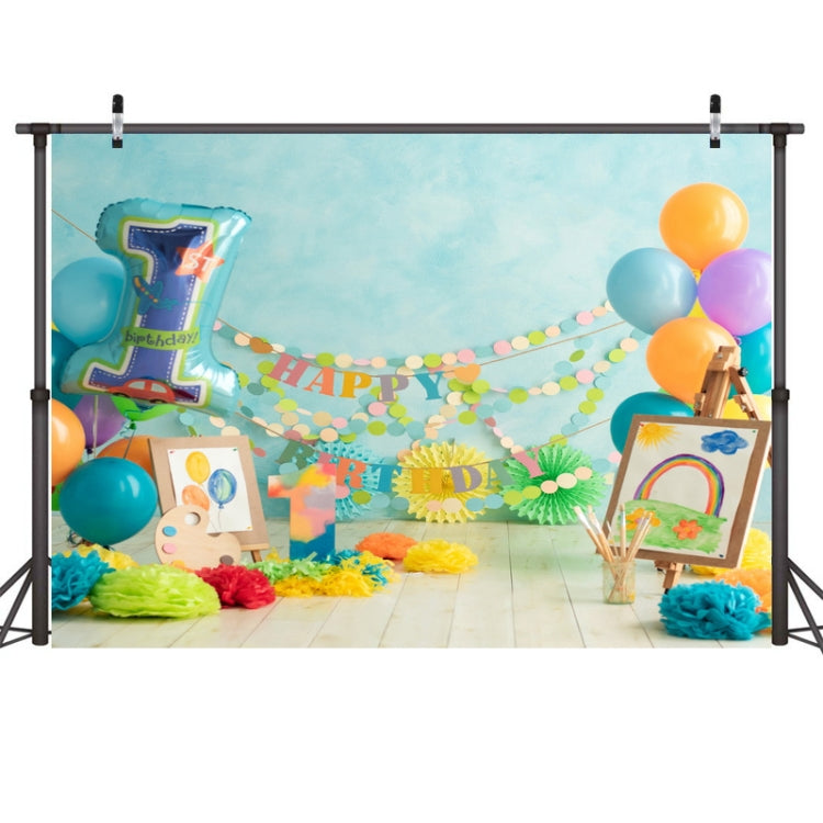 2.1m X 1.5m One Year Old Birthday Photography Background Party Decoration Hanging Cloth