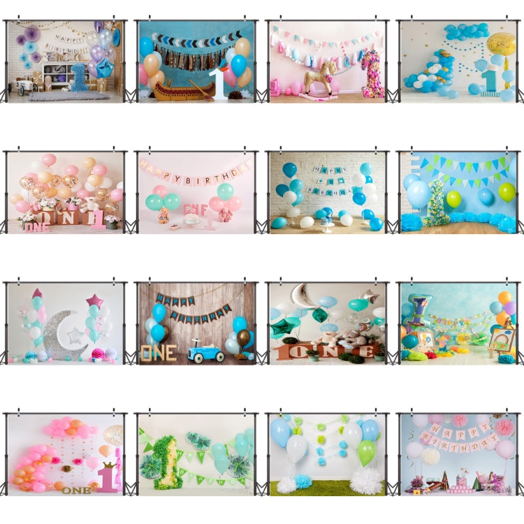 2.1m X 1.5m One Year Old Birthday Photography Background Party Decoration Hanging Cloth