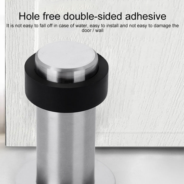 Rubber Anti-Collision Door Gear Punching Stainless Steel Round Door Resistant Home Floor-Shaped Cylindrical Door Touch