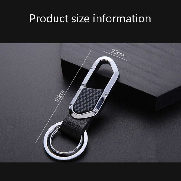 JOBON ZB-106A Business Men Metal Keychain Double Loop Car Pendant Keychain