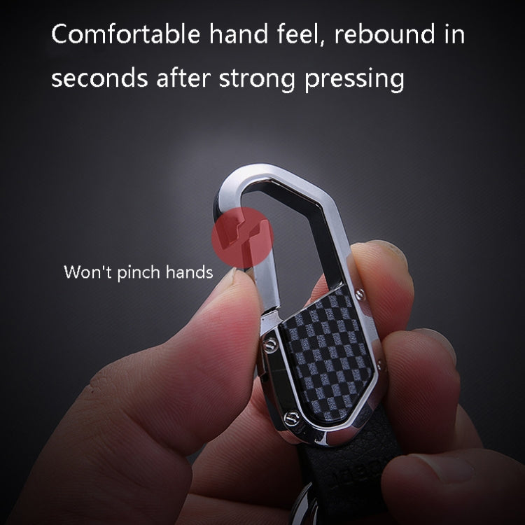 JOBON ZB-106A Business Men Metal Keychain Double Loop Car Pendant Keychain