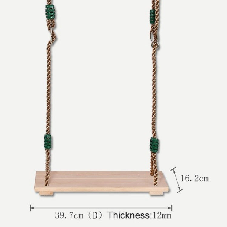 Adult Children Indoor Outdoor Wooden Swing Four Plank Swing,Random Color Delivery（Red)