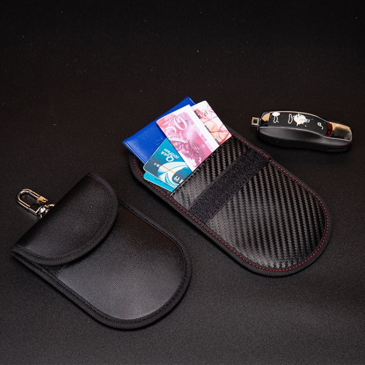 2 PCS Car Key Ring RFID Anti-Theft Key Bag Mobile Phone Signal Shield Bag Anti-Magnetic Bag