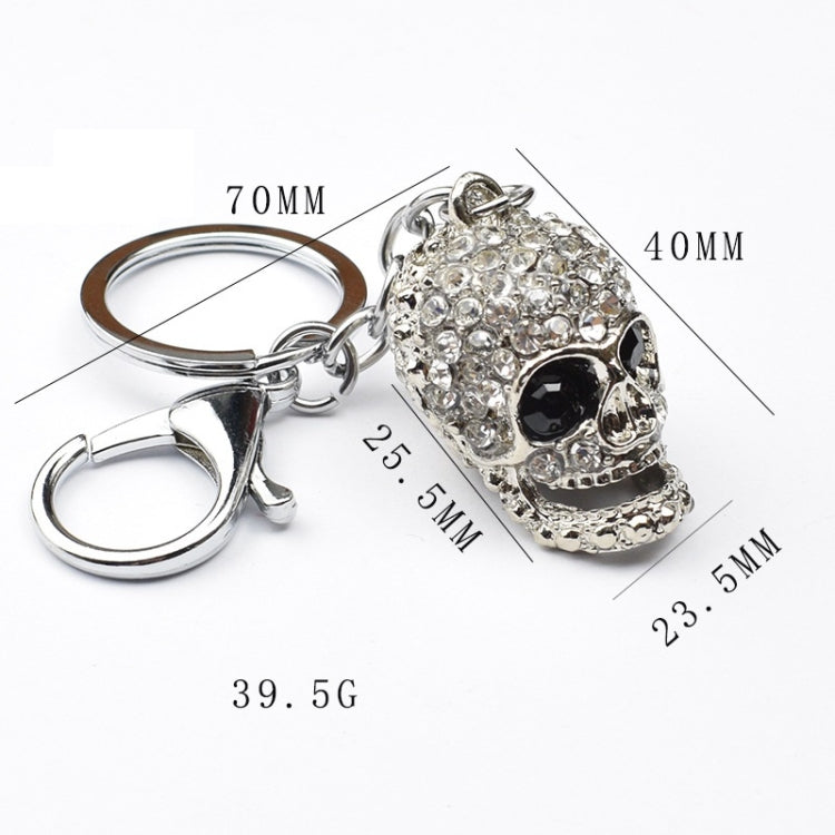 2 PCS Shining Skull Keychain Bag Hanging Jewelry