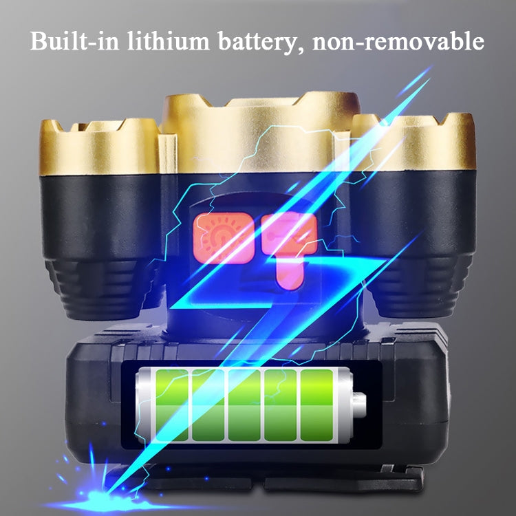 Large-Caliber Rechargeable LED Emergency Fishing Headlamp Strong Long-Shot Headlamp Head-Mounted Safety Miner Lamp