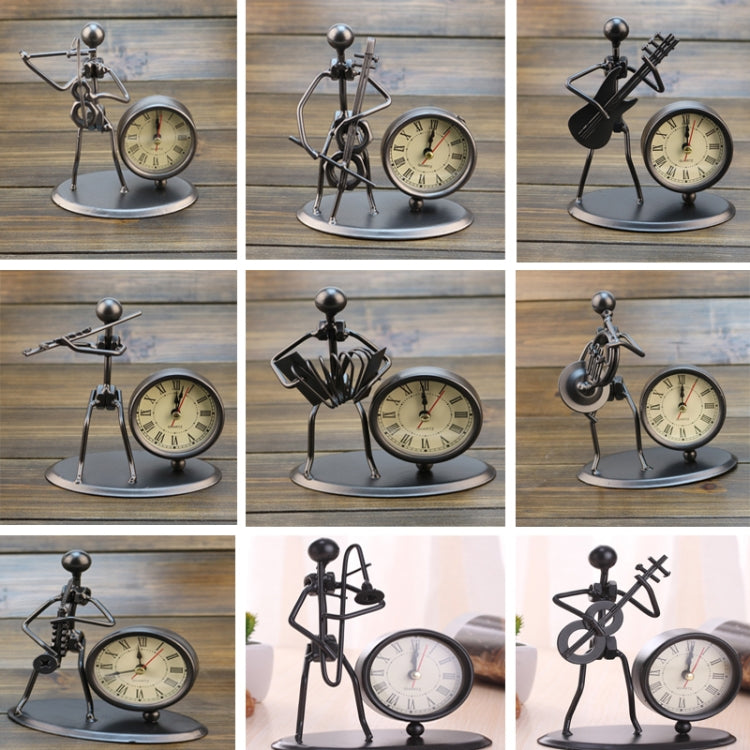 Iron Stainless Steel Small Table Clock Retro Personality Clock Birthday Gift