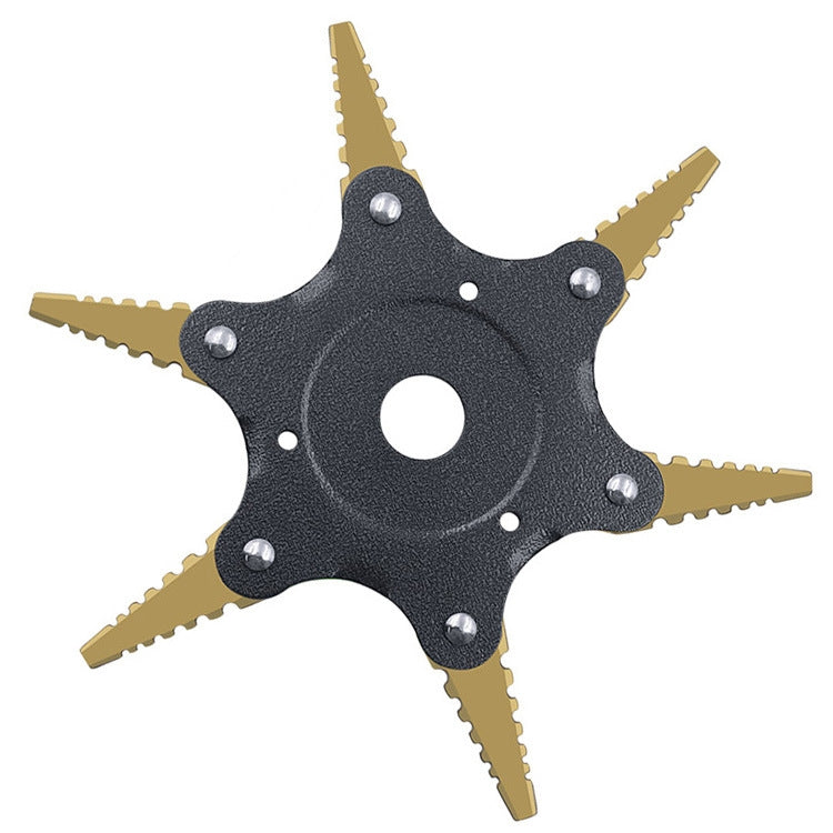 Toothed Mower Blade Six-Leaf Cyclone Blade Agricultural Weeder Parts