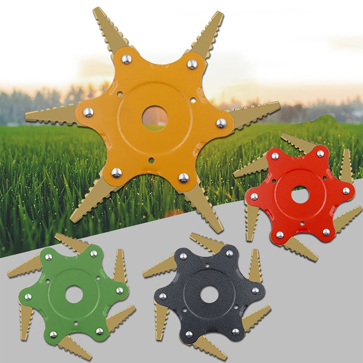 Toothed Mower Blade Six-Leaf Cyclone Blade Agricultural Weeder Parts