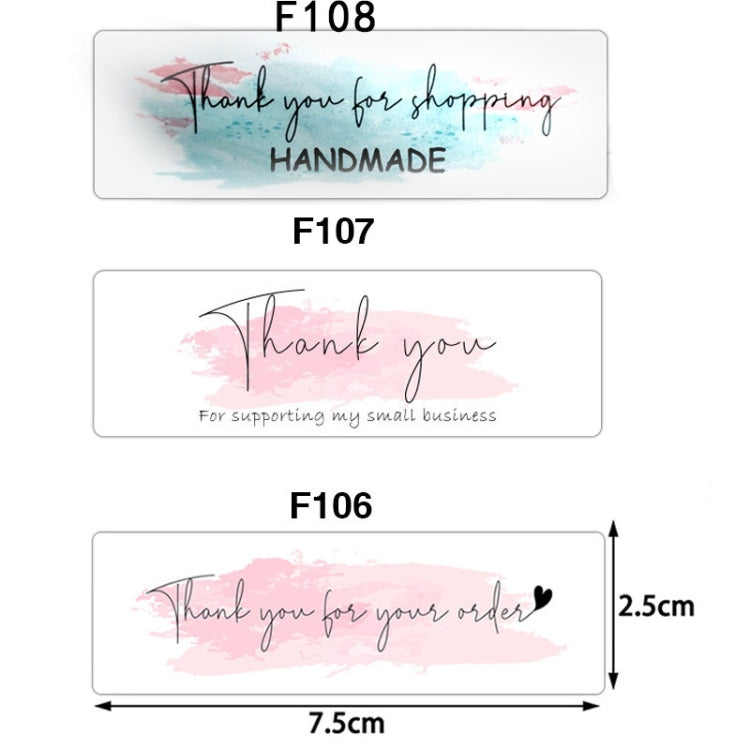 10 Rolls Rectangle Thank You Label Sticker