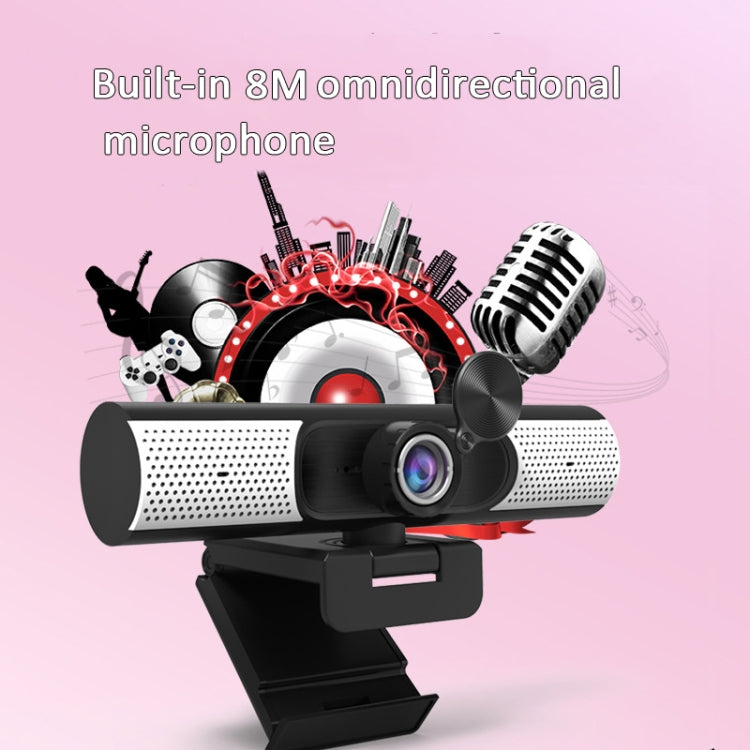 Network HD Live Broadcast Computer Camera Built-In Speaker