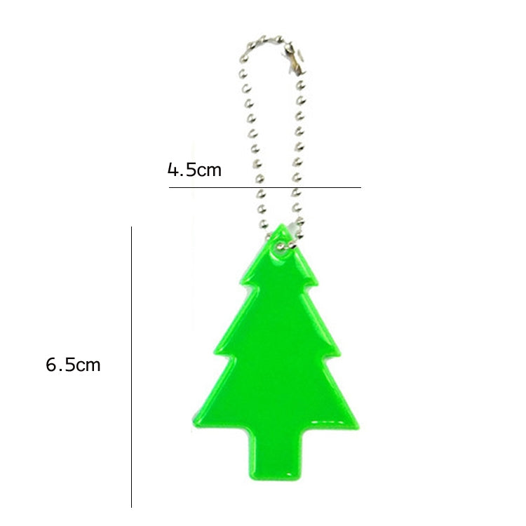 15 PCS Christmas Tree Style PVC Reflective Pendant Outdoor Night Traffic Safety Reflective Keychain Random Colour Delivery