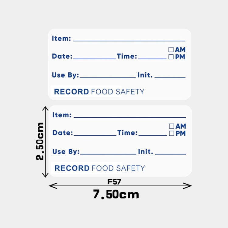 Food Date Sticker Label, Size: 7.5 x 2.5cm