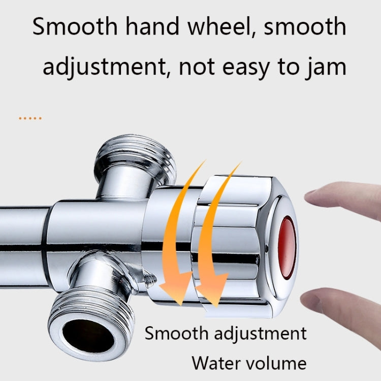 Stainless Steel Double Outlet Angle Valve Single Handle Double Control 1 In 2 Out Electroplating Wire Drawing Angle Valve