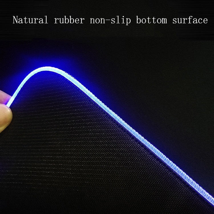 F-01 Rubber Thermal Transfer RGB Luminous Non-Slip Mouse Pad, 400x900x3mm, 400x900x4mm