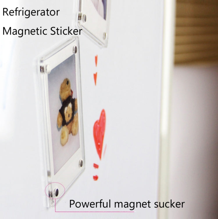 3 Inch Photo Acrylic Photo Frame Refrigerator Magnetic Sticker For Polaroid