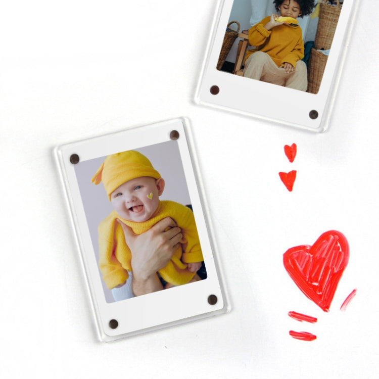 3 Inch Photo Acrylic Photo Frame Refrigerator Magnetic Sticker For Polaroid