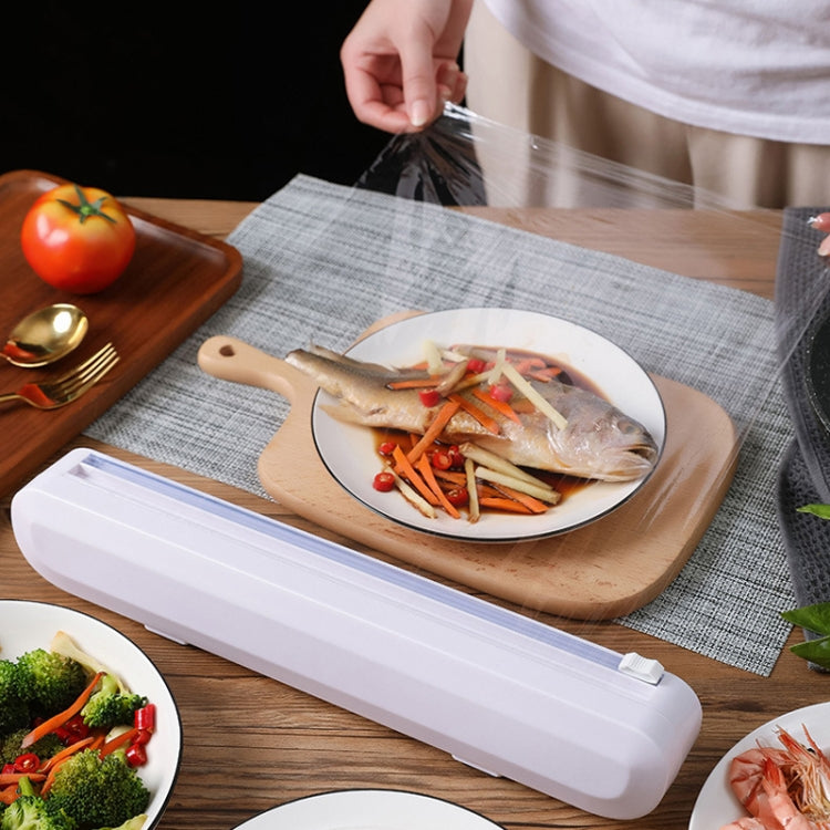 Suction Cup Type Cling Film Cutter Household Plastic Wrap Adjustable Storage Cutting Box