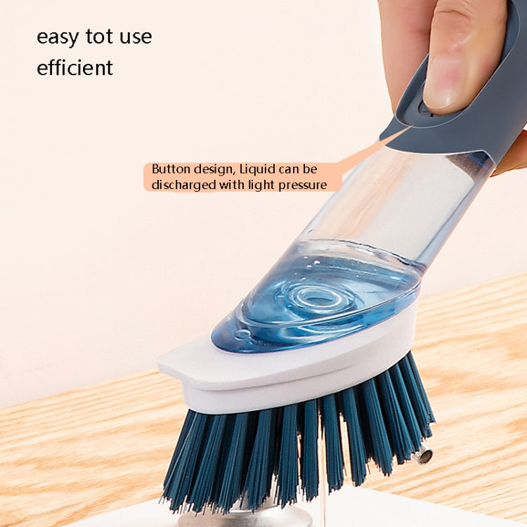 Kitchen Oil Dirty Pan Brush Can Add Detergent Sponge Brush Long Handle Cleaning Brush