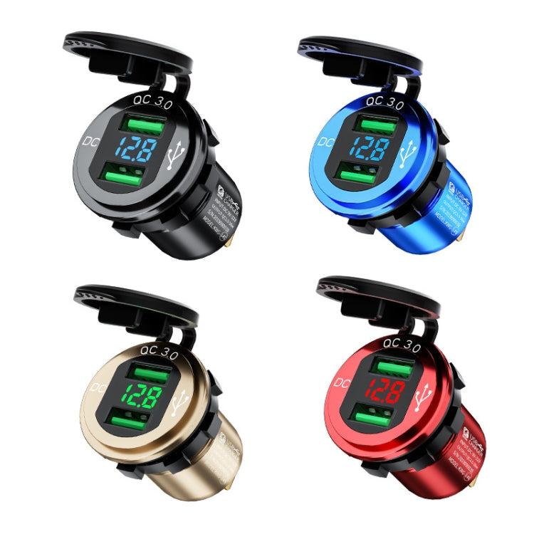 Car Motorcycle Modified USB Charger QC3.0 Metal Waterproof Fast Charge