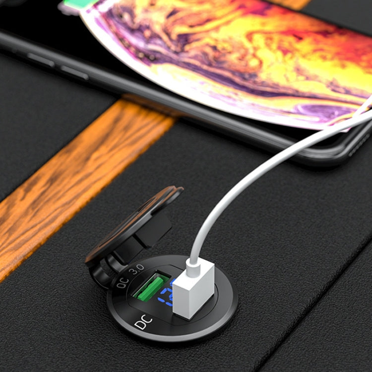 Car Motorcycle Modified USB Charger QC3.0 Metal Waterproof Fast Charge