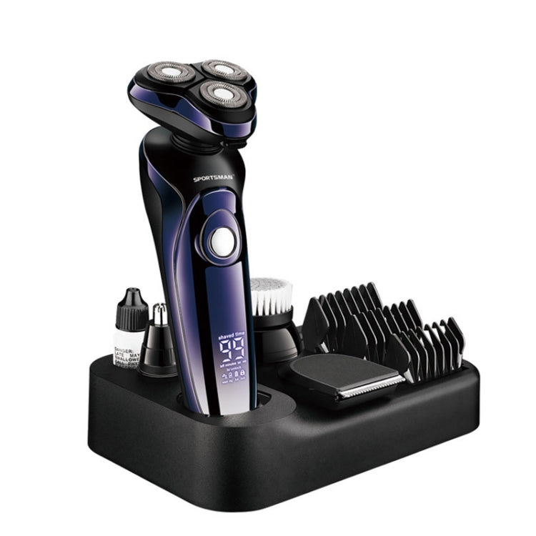 Sportsman SM-530 Electric Men Shaving Knife Multi-Function Base Charging Digital Water Washing Razor