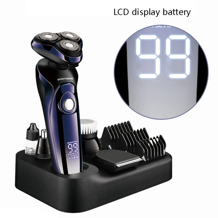 Sportsman SM-530 Electric Men Shaving Knife Multi-Function Base Charging Digital Water Washing Razor