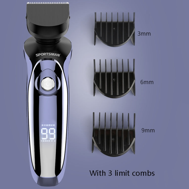 Sportsman SM-530 Electric Men Shaving Knife Multi-Function Base Charging Digital Water Washing Razor