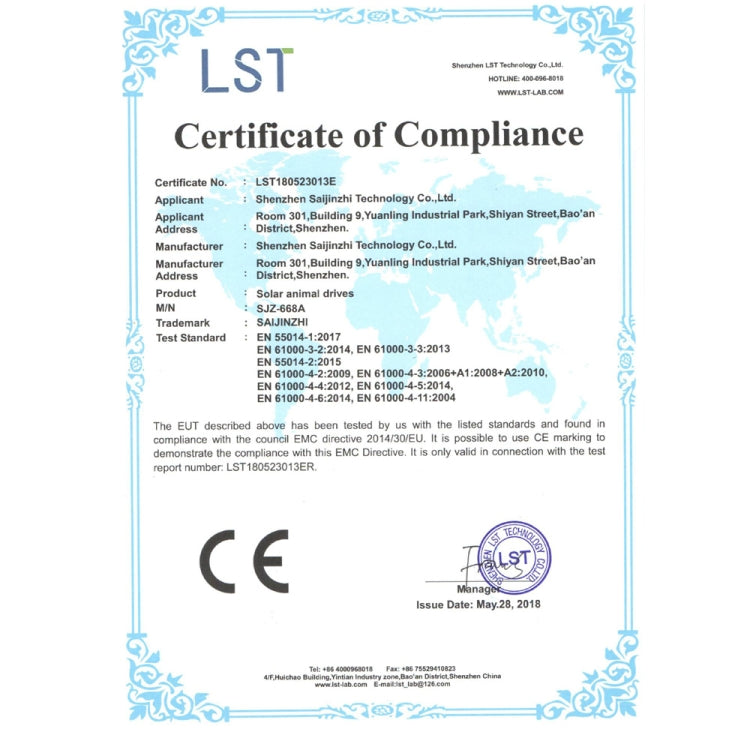 119A Outdoor Solar Ultrasonic Insect Repellent Animal Repellent